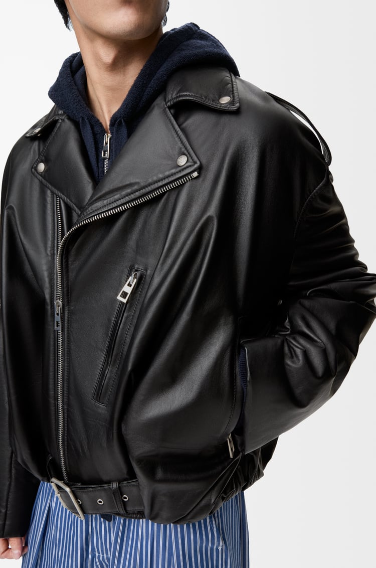 LOEWE Balloon biker jacket in nappa lambskin Black