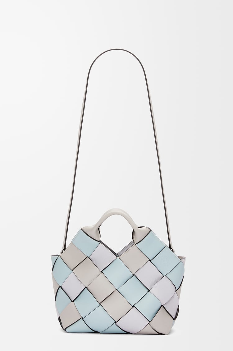 LOEWE WOVEN BASKET SMALL BAG Ghost/Acqua