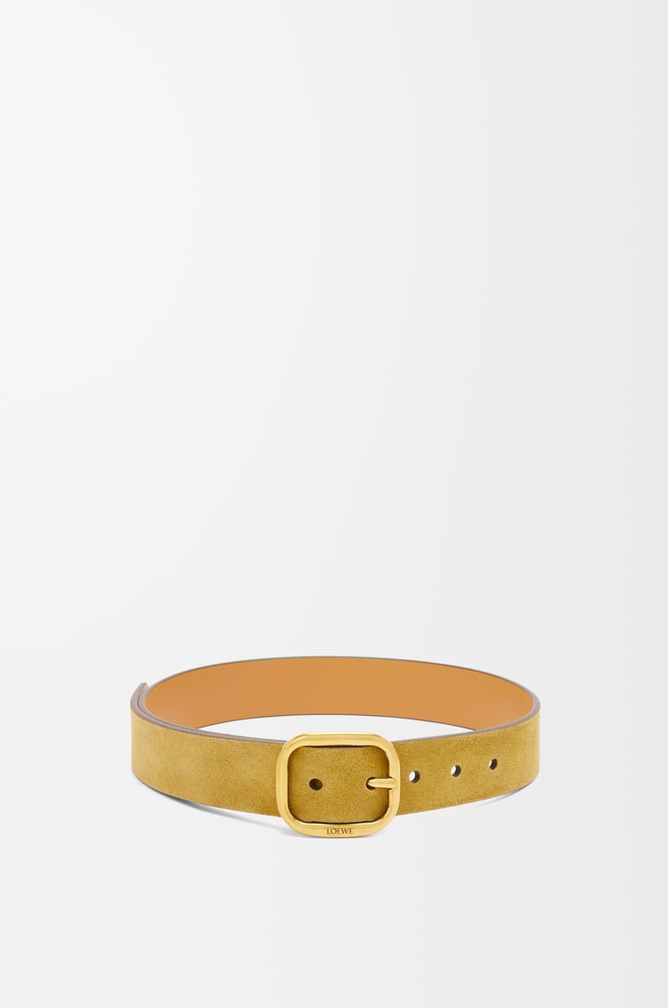 LOEWE Cinturón curvilíneo y suave en ante Dorado Óxido