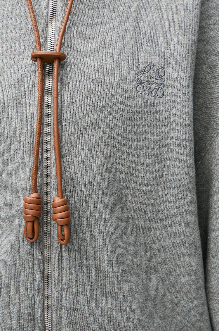 LOEWE Sudadera con capucha en algodón y cashmere Gris