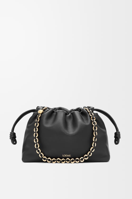 LOEWE Medium Flamenco purse in mellow nappa lambskin Black plp_rd