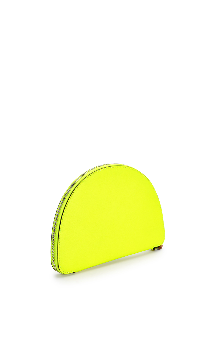 LOEWE Smiley Half Moon pouch in soft calfskin Neon Yellow