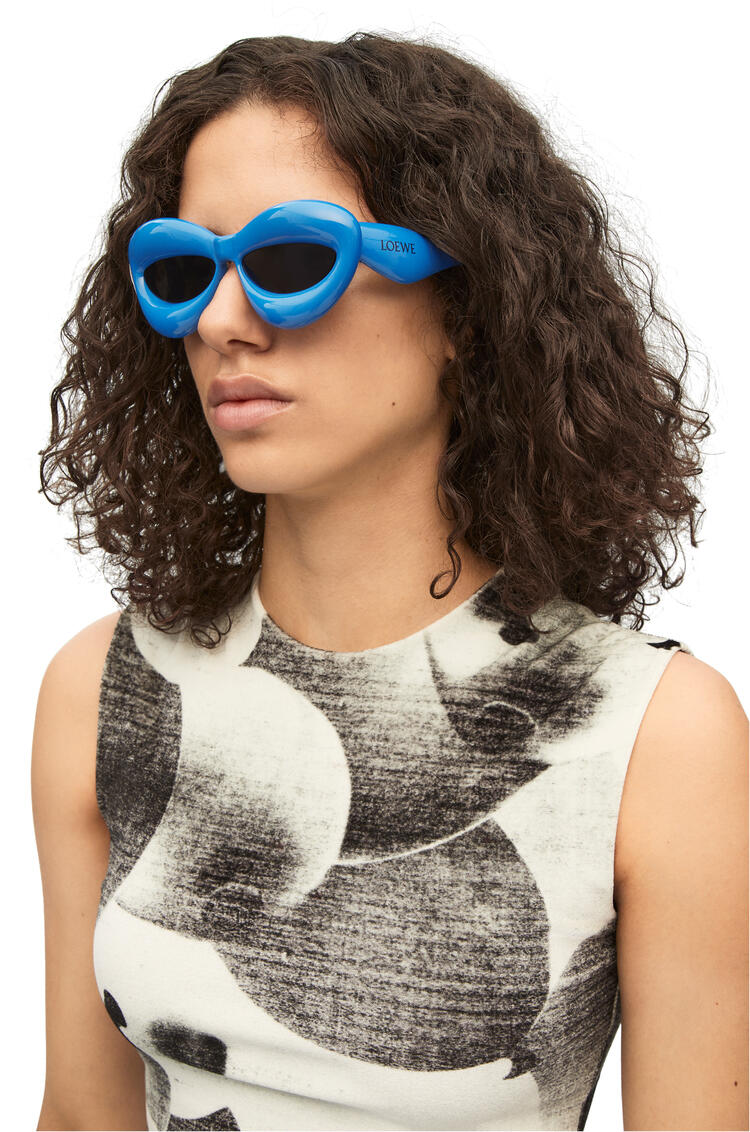 LOEWE Inflated cateye sunglasses in nylon Ink Blue