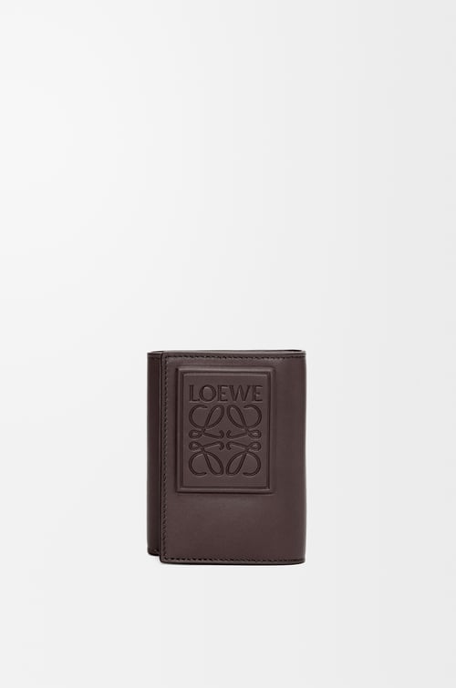 LOEWE Cartera con tres pliegues en piel de ternera Marrón Oscuro plp_rd