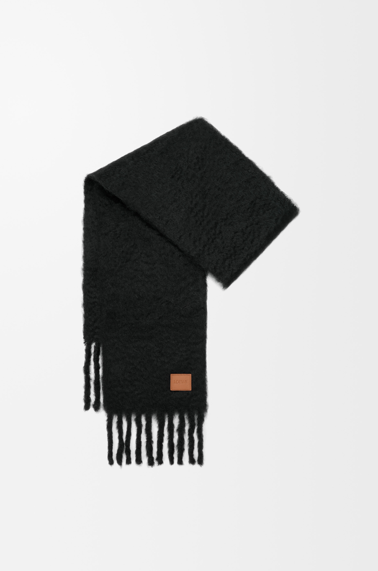 LOEWE Scarf in mohair and wool blend Black