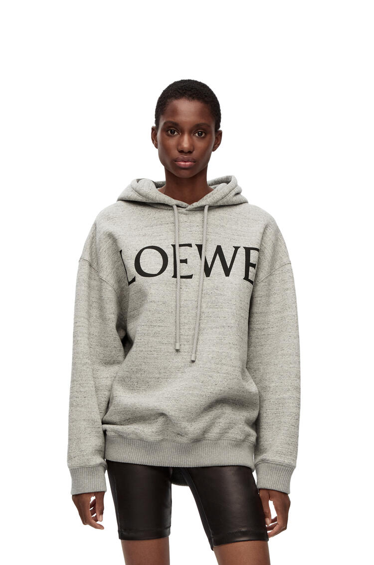 LOEWE LOEWE oversize hoodie in cotton Grey Melange