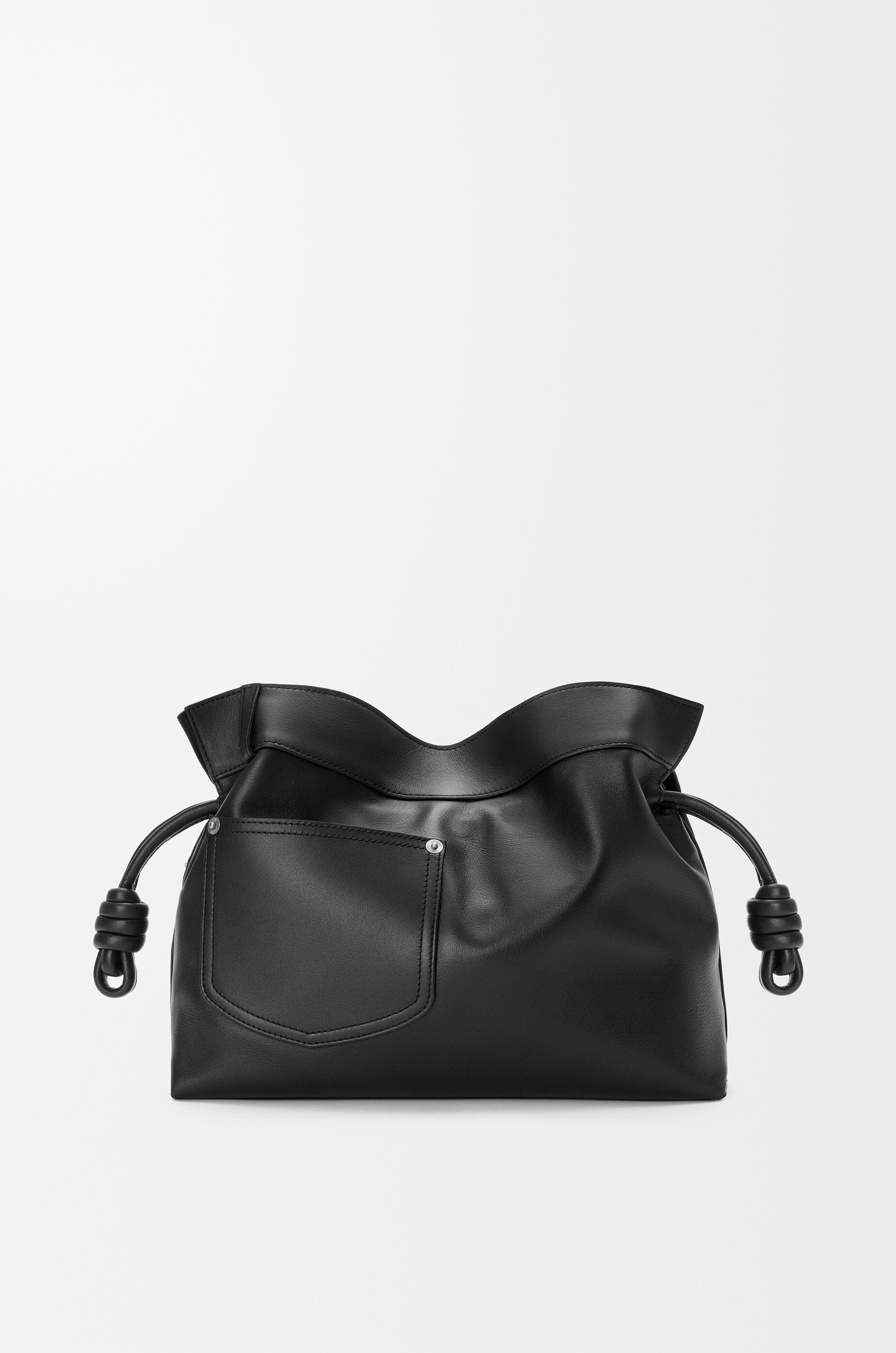 パンタ フラメンコクラッチ ミディアム（シャイニーカーフ） ブラック