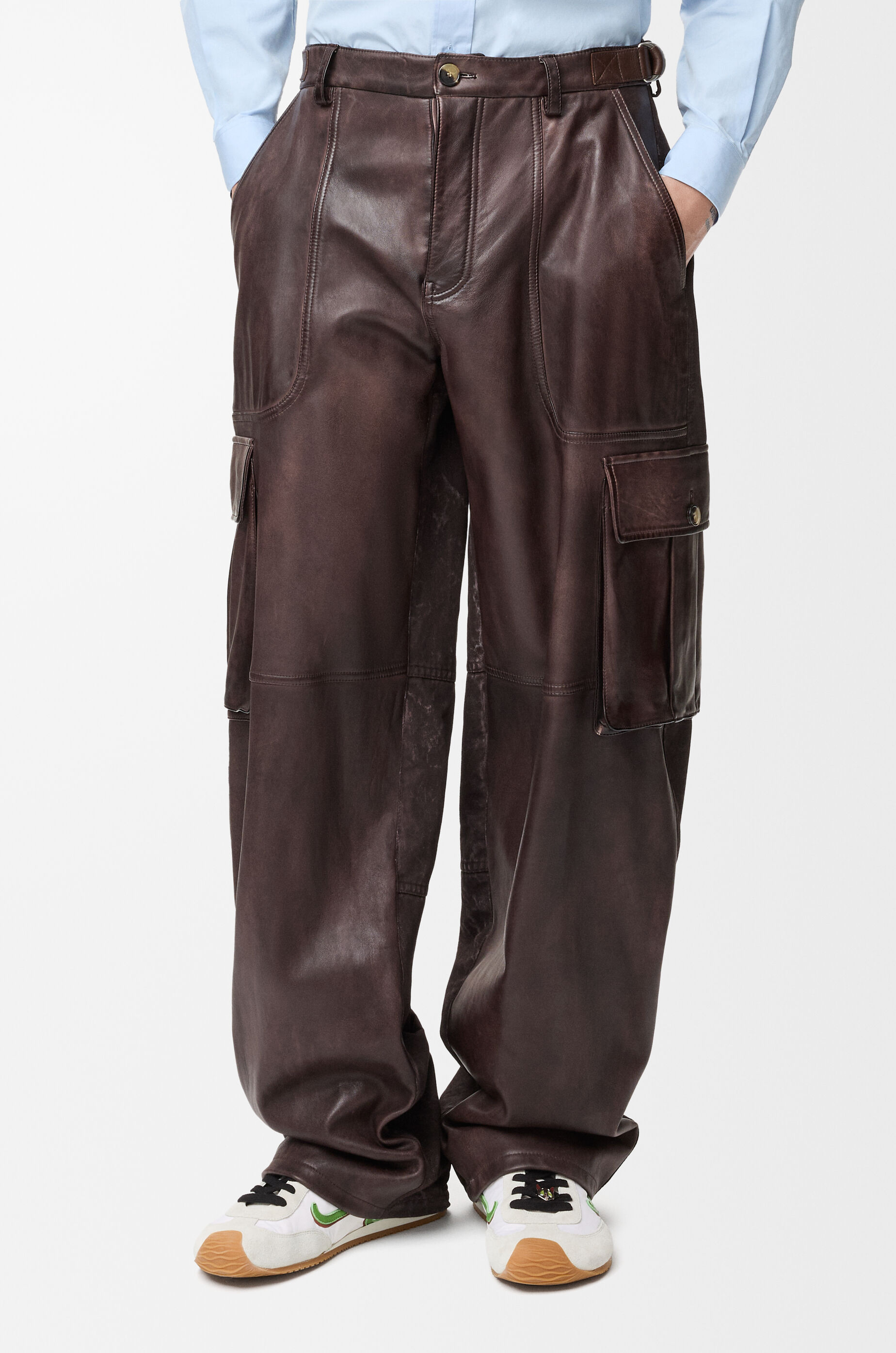 カーゴ トラウザーズ（ナパラム&コットン） ブラウン - LOEWE