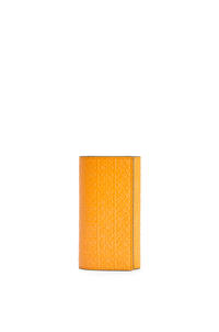 LOEWE 立體壓紋絲滑小牛皮滿版鑰匙包 柑橙橘