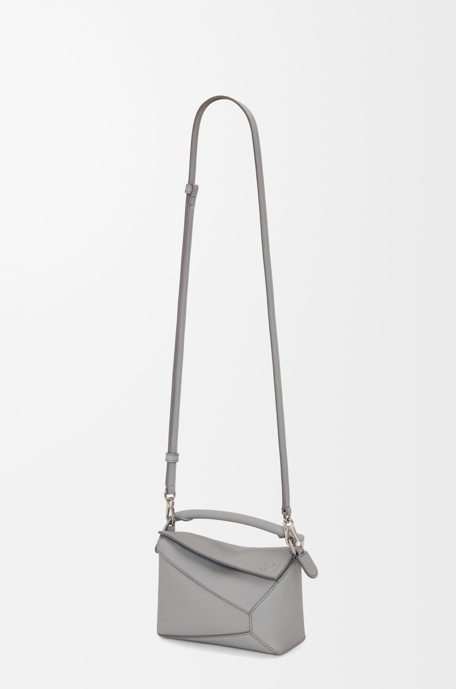 Mini Puzzle Edge bag in soft grained calfskin Grey - LOEWE