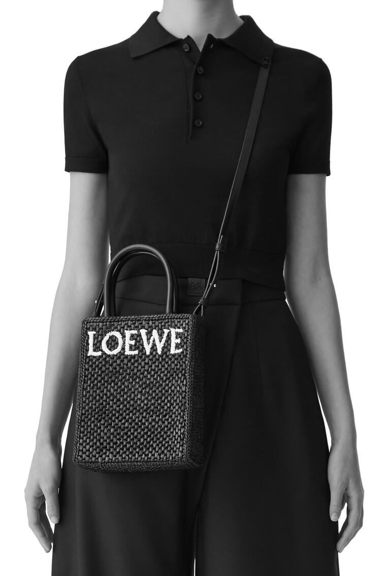 LOEWE Standard A5 Tote bag in raffia Natural/Black