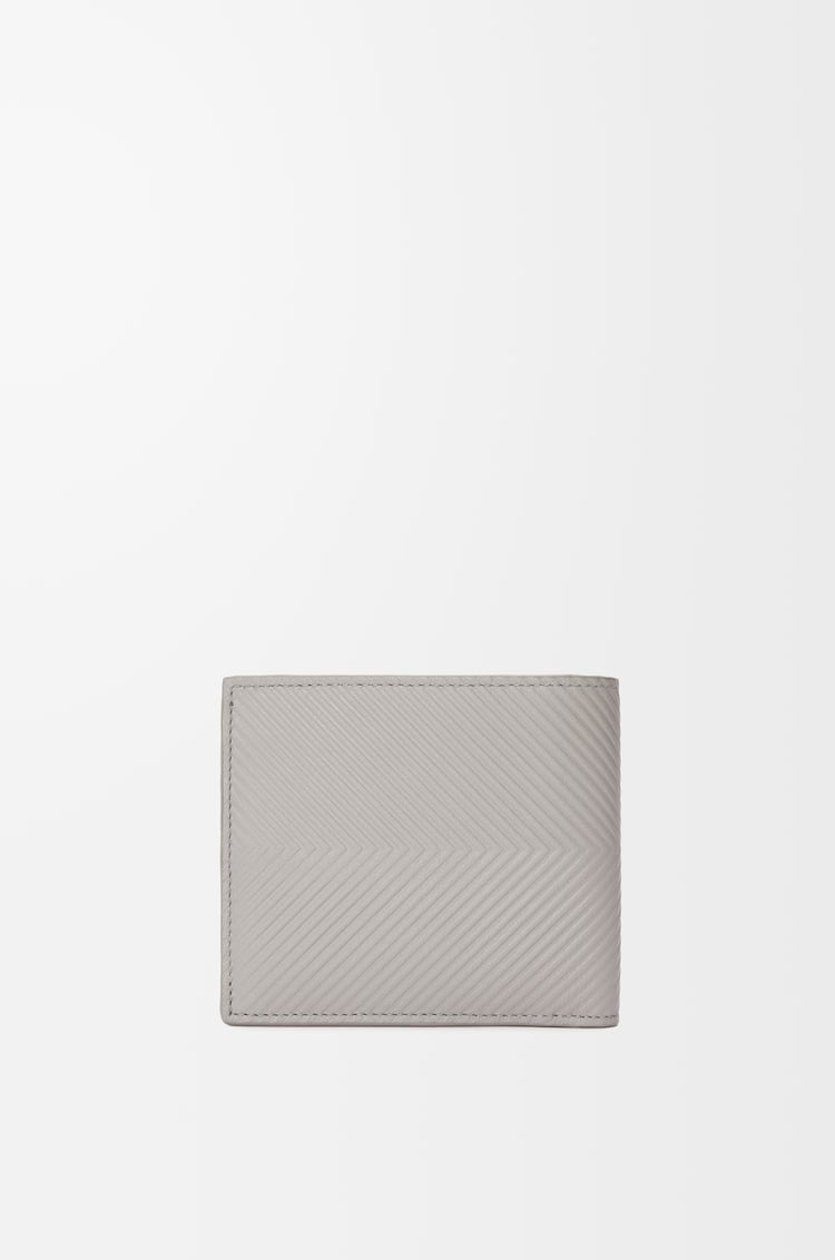 LOEWE 纹理感经典牛皮革双折钱包 银灰色