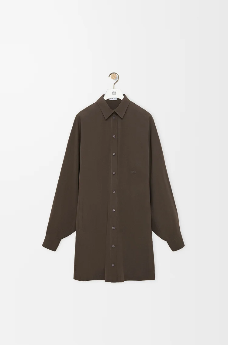 LOEWE Shirt dress in cotton Brown