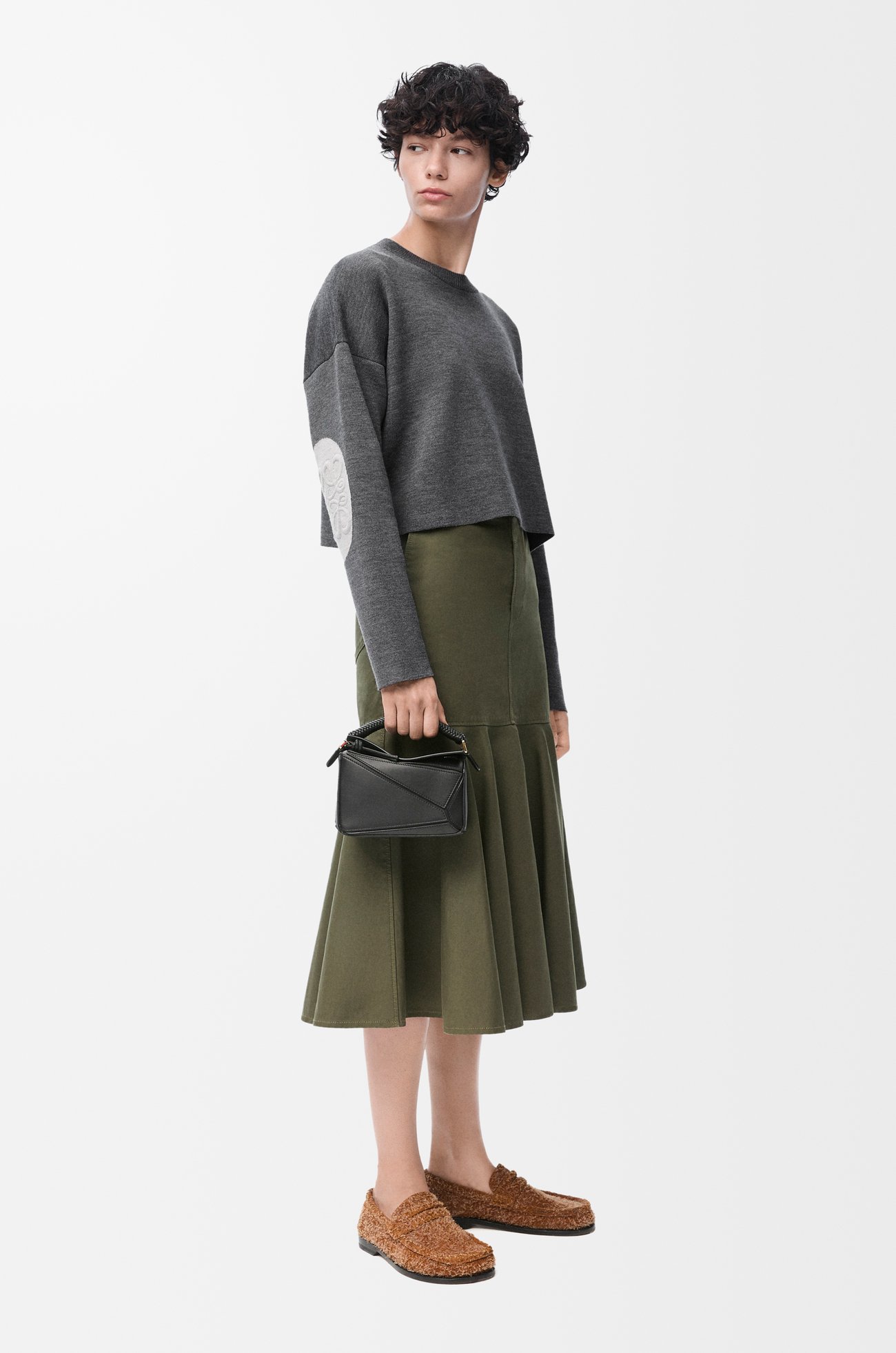 LOEWE 羊毛 Anagram 毛衣 深灰色