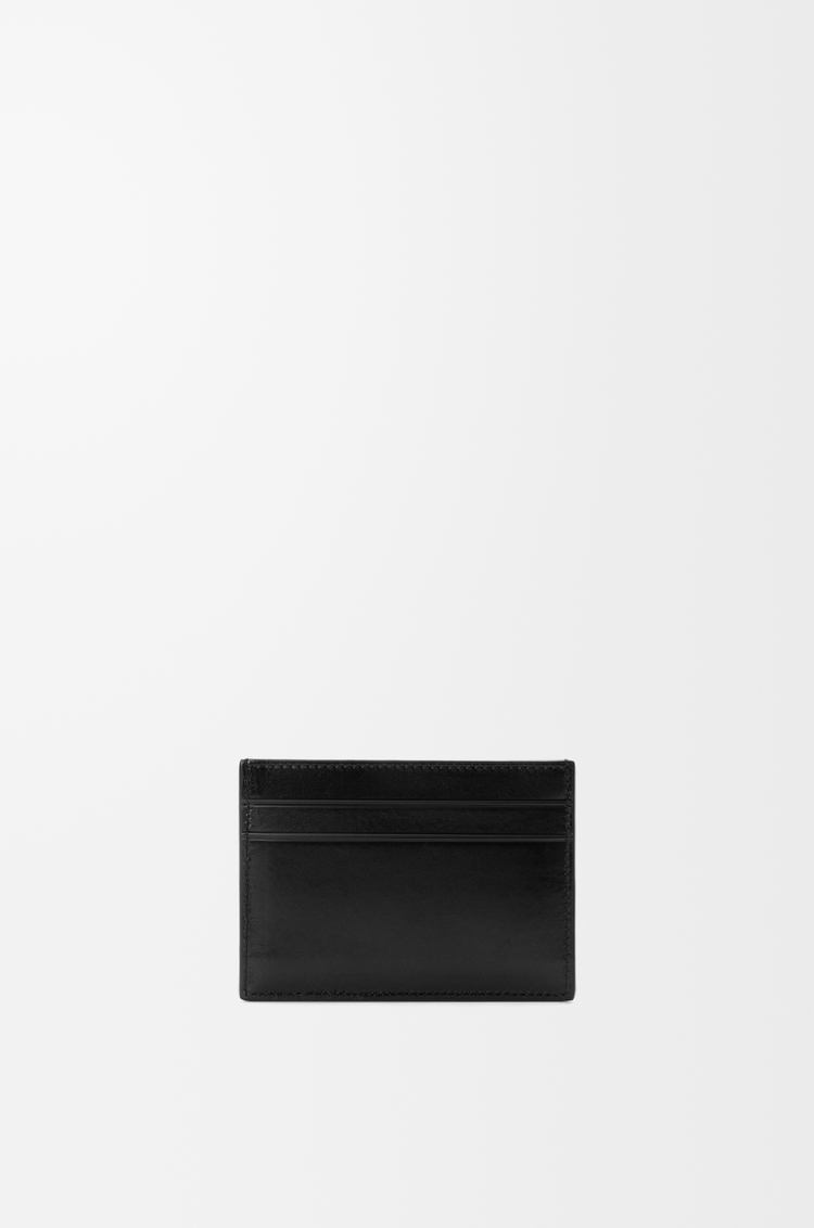 LOEWE 柔軟粒面小牛皮和麂皮 Switch 素色卡夾 黑色/濃縮咖啡色
