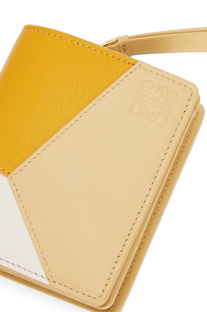 LOEWE Puzzle compact zip wallet in classic calfskin Sunflower /Dark Butter plp_rd