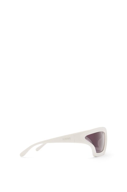 LOEWE Gewölbte Masken-Sonnenbrille aus Nylon Einheitlich Weiß plp_rd