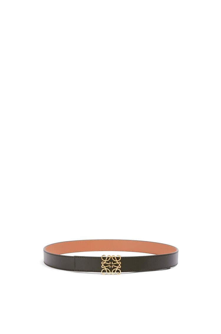 LOEWE Anagram belt in smooth calfskin Tan/Black/Gold pdp_rd