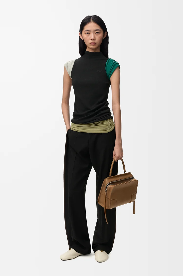 LOEWE Top in wool Black/Multicolor