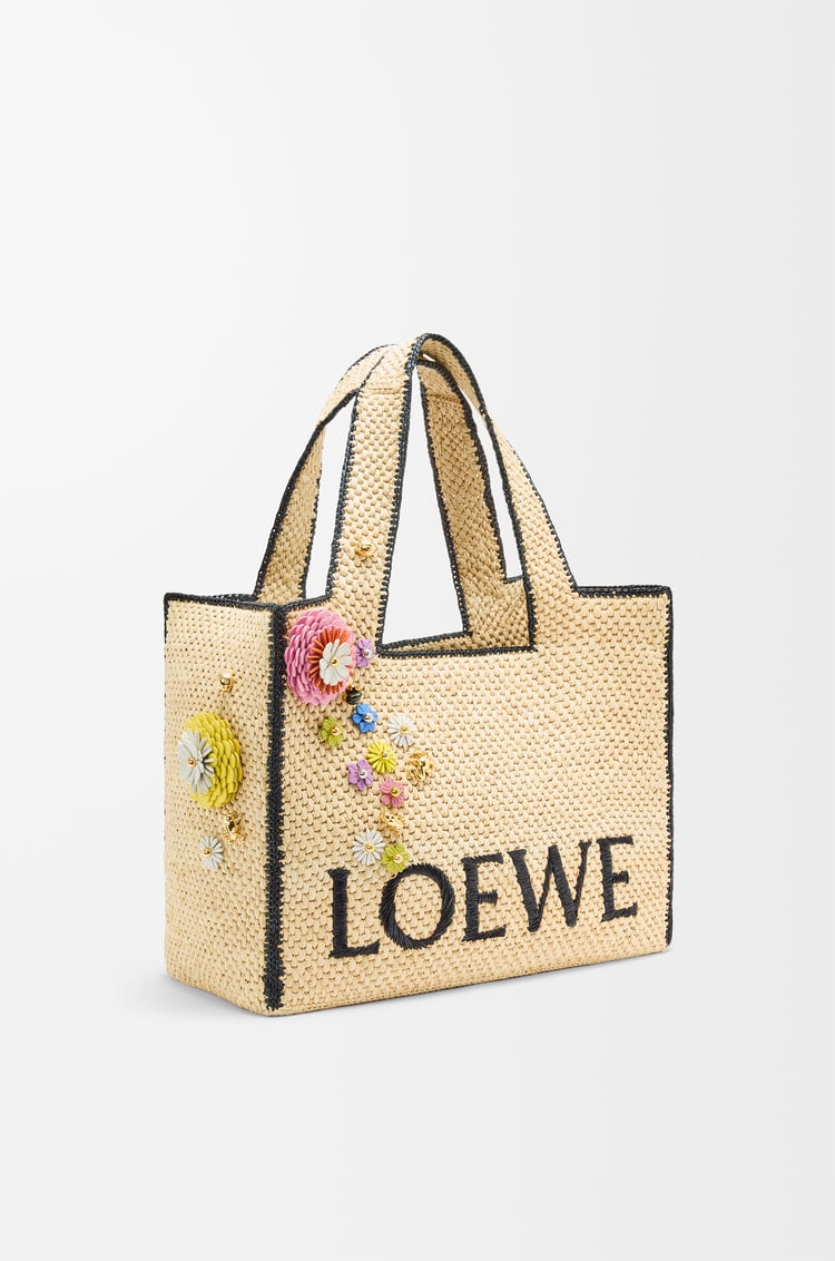 LOEWE Broche fleur en cuir de veau Rose