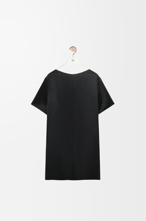 LOEWE Vestido con cadena en satén Negro