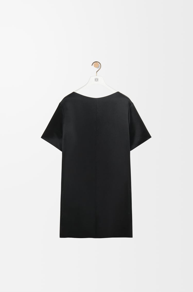 LOEWE Vestido con cadena en satén Negro