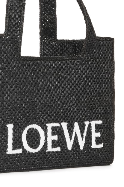 LOEWE Medium LOEWE Font Tote in raffia 黑色 plp_rd