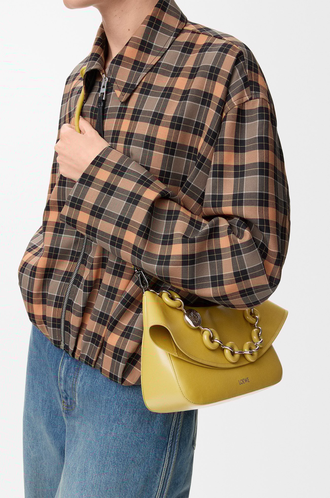LOEWE Medium Ola bag in smooth calfskin Ginger