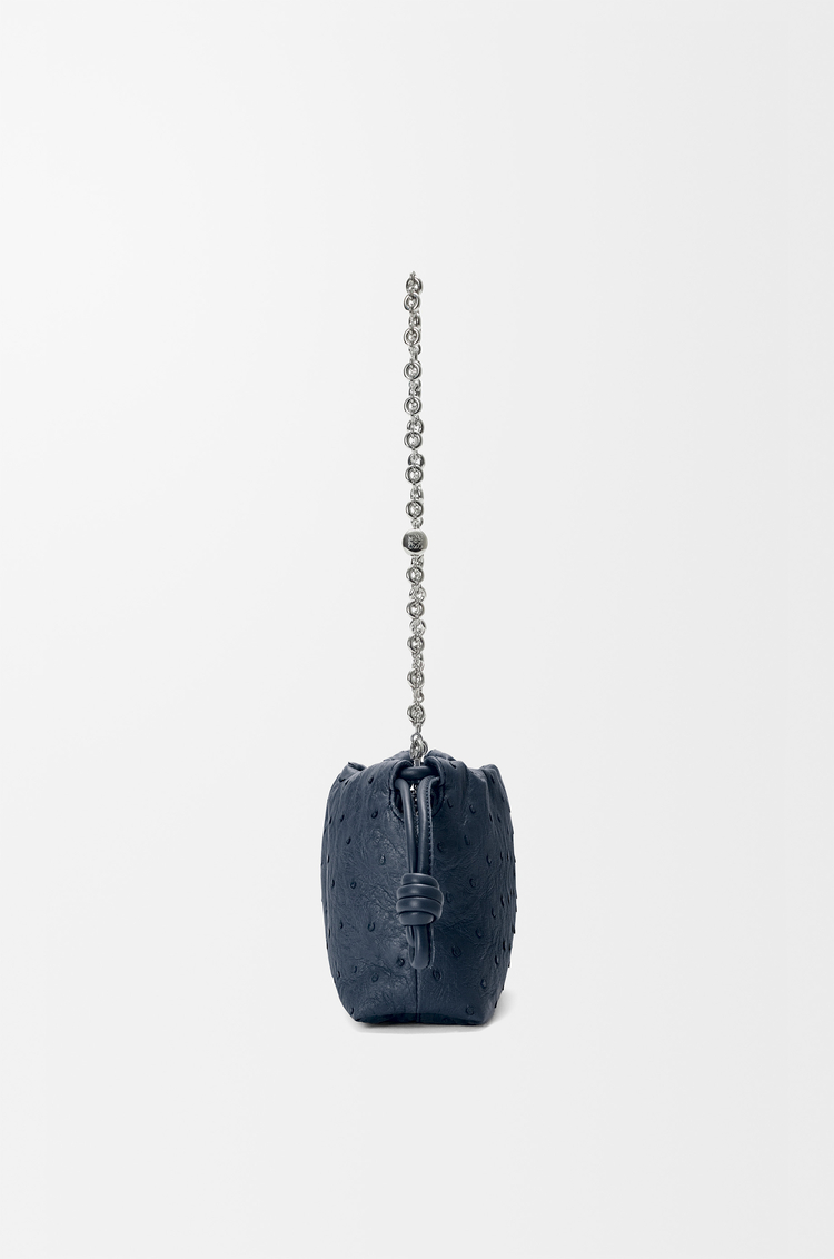 LOEWE フラメンコパース ミニ（オーストリッチ） ディープネイビー