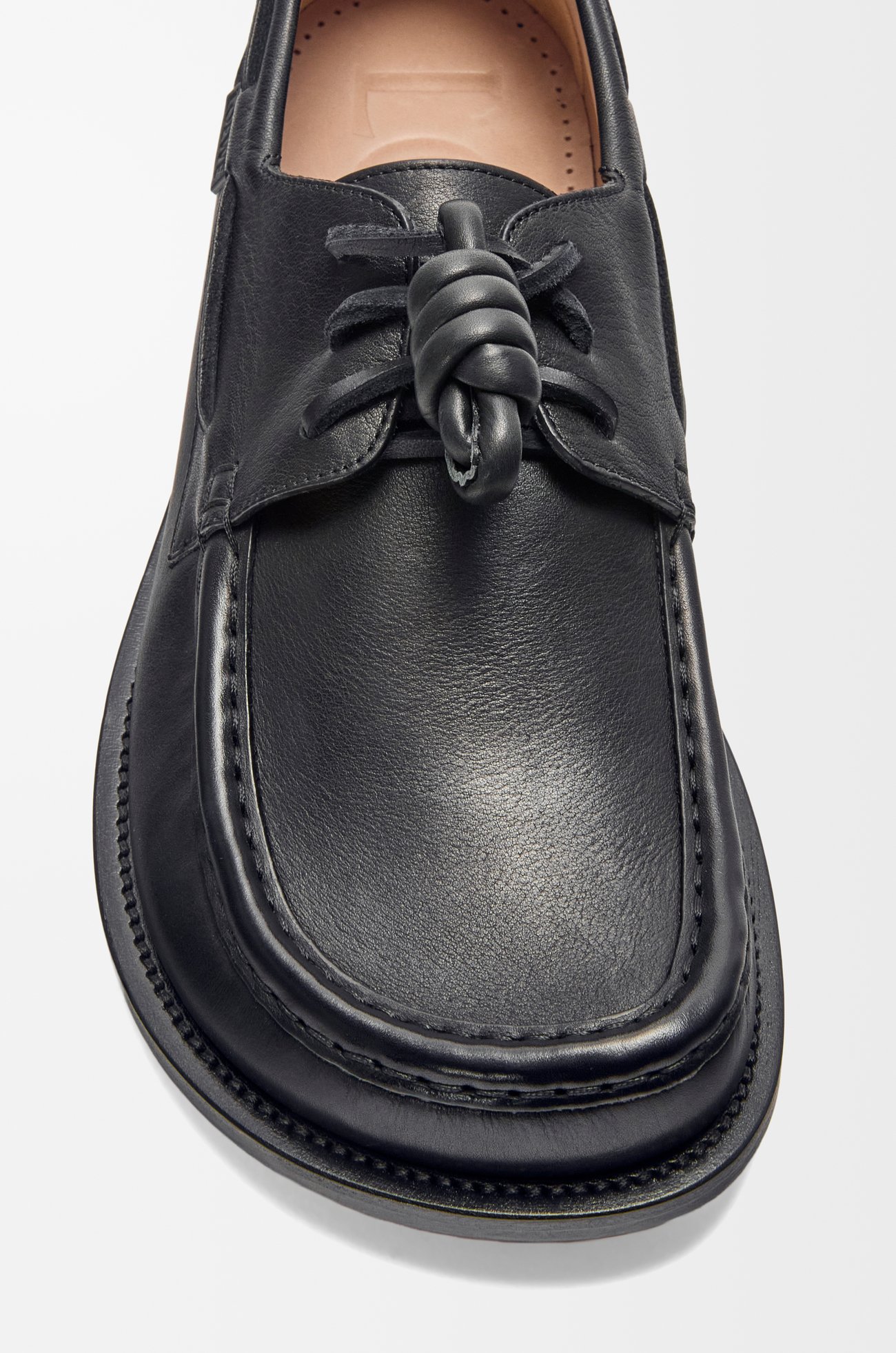 LOEWE Campo boat shoe in soft calfskin Black