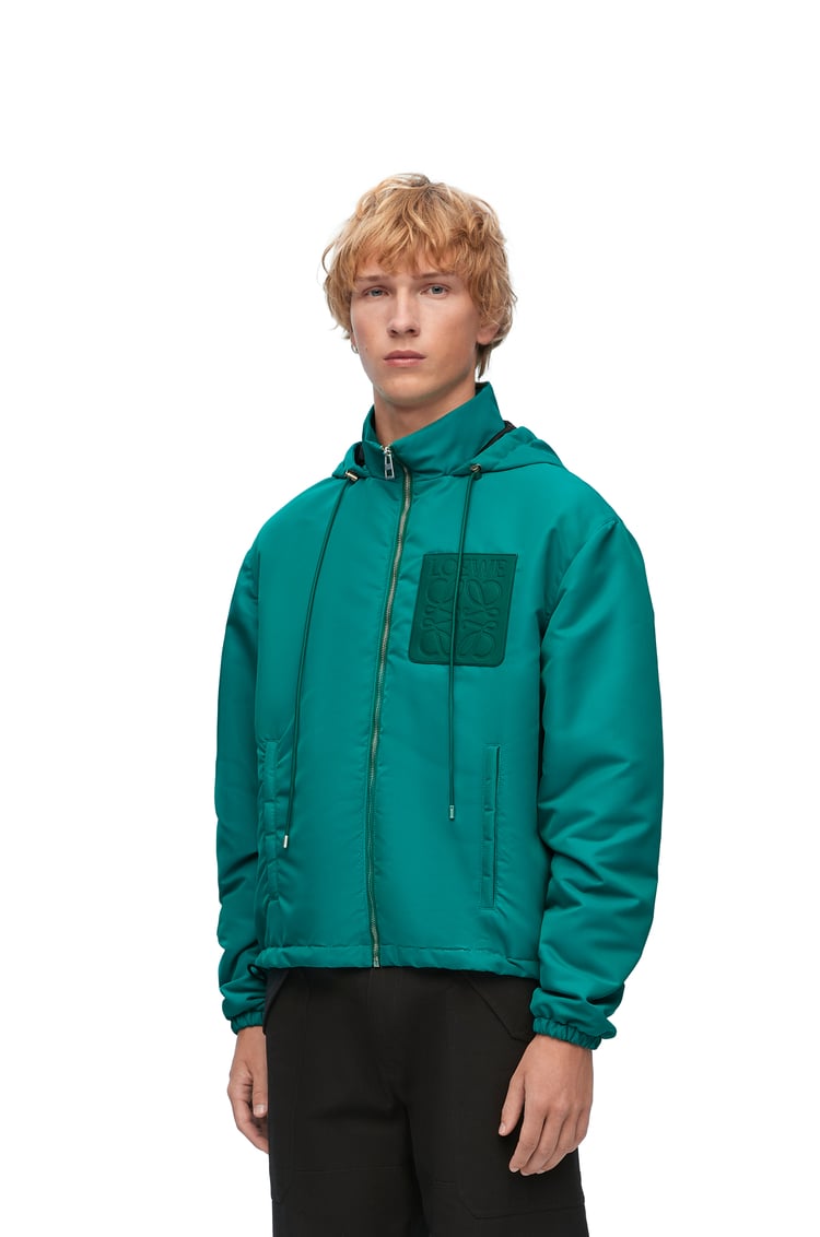 LOEWE Hooded padded jacket in nylon Green