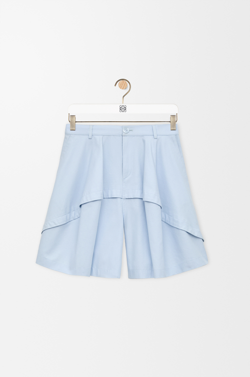 LOEWE Pantalón corto en algodón Azul Claro