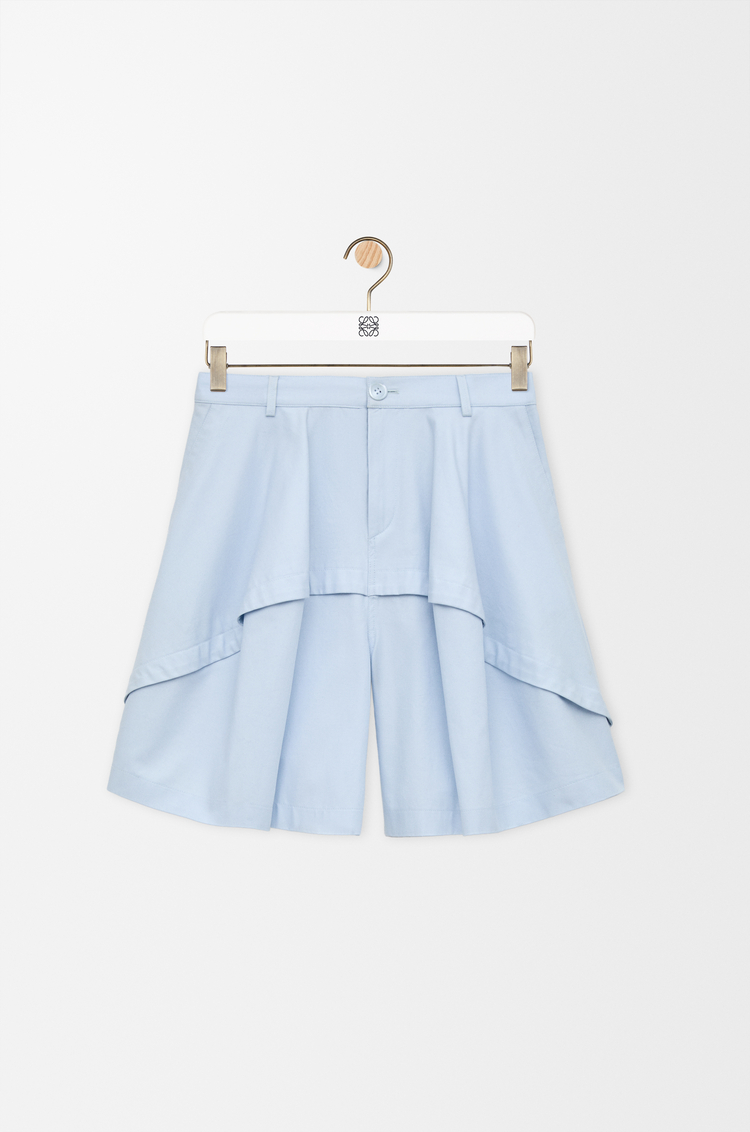 LOEWE Pantalón corto en algodón Azul Claro