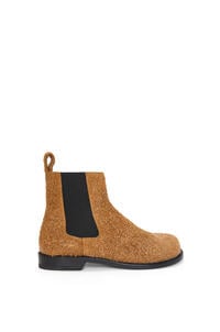 LOEWE Campo chelsea boot in brushed suede Tan