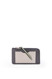 LOEWE Coin cardholder in soft grained calfskin Anthracite/Ghost