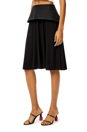 LOEWE Peplum skirt in viscose Black plp_rd