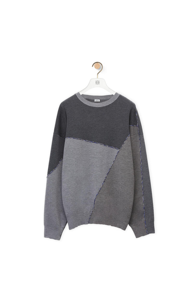 LOEWE Puzzle sweater in wool Grey Multitone