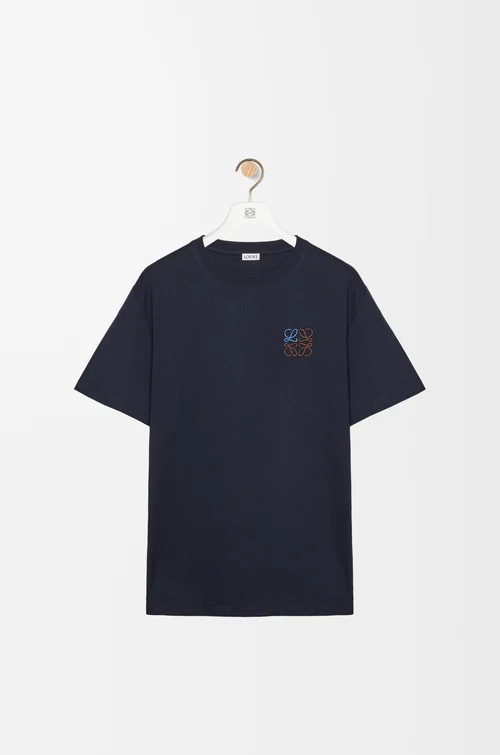 LOEWE T-shirt in cotone vestibilità regular Blu Navy Scuro