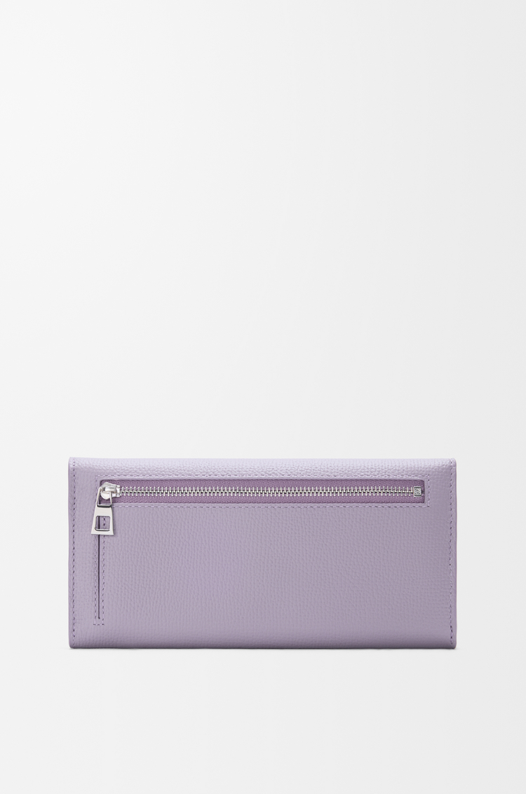 LOEWE 애너그램 컨티넨탈 지갑 - 페블 그레인 카프스킨 더티 모브