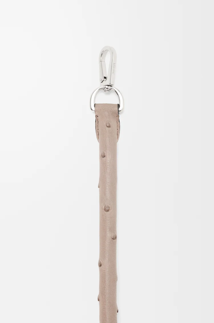 LOEWE Tracolla in pelle di struzzo Black/Taupe