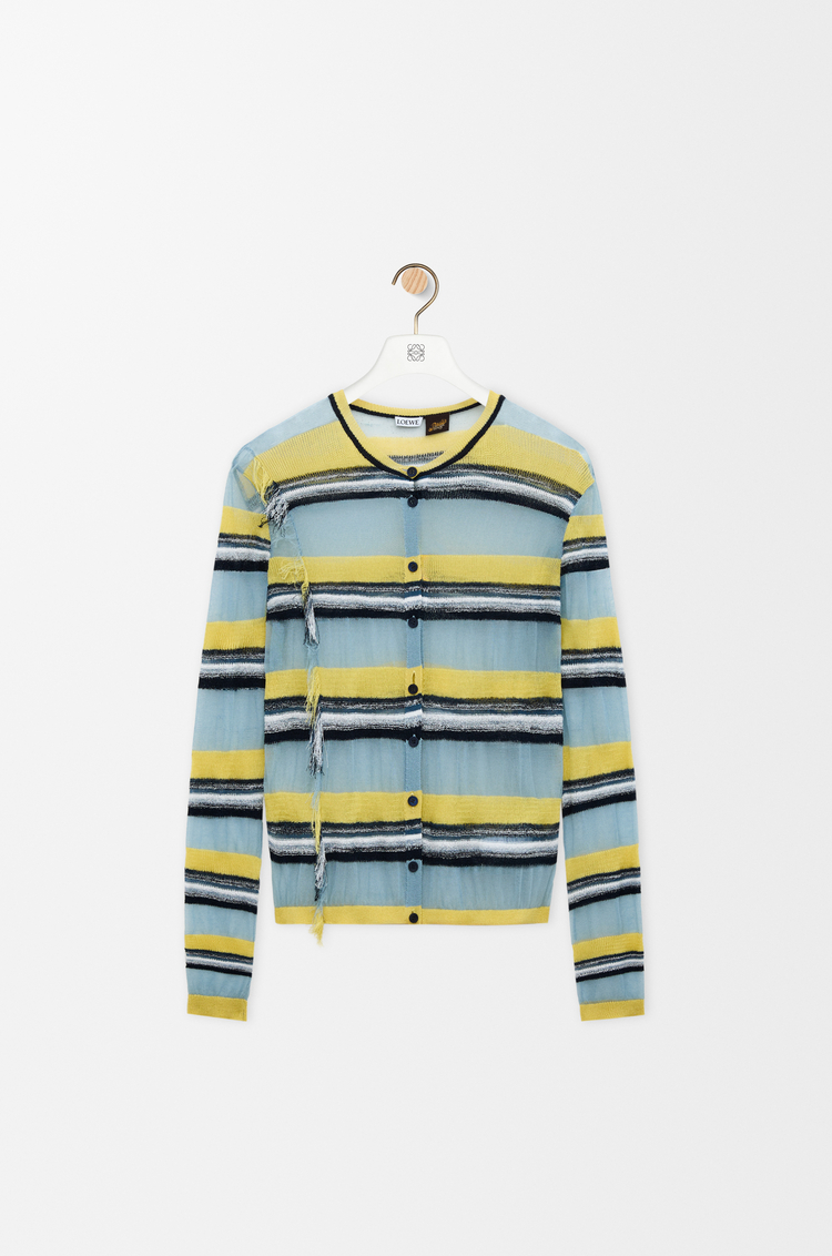 LOEWE カーディガン（レーヨン&コットンブレンド） ブルー/マルチカラー