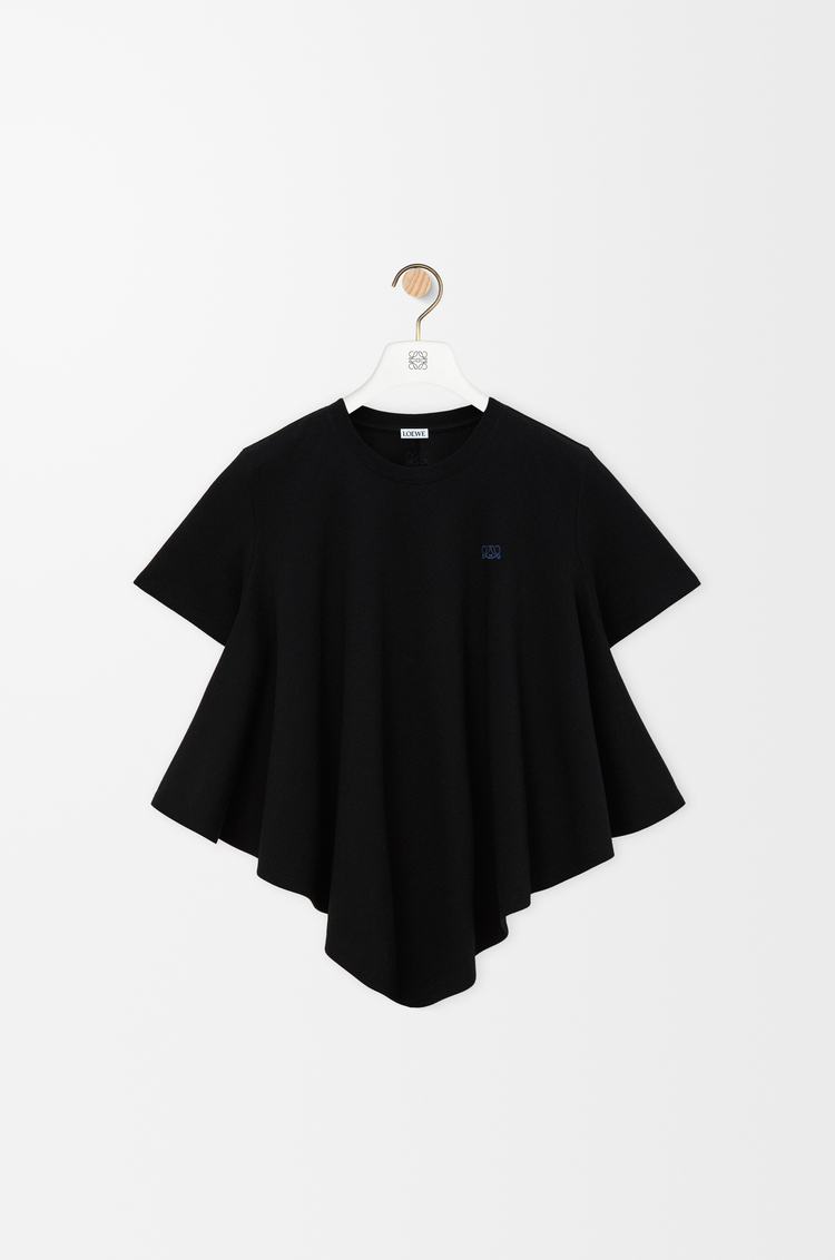 LOEWE T-shirt a mantella in misto cotone Nero