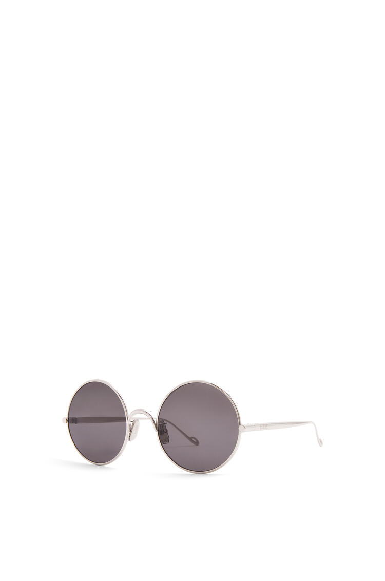 LOEWE Round sunglasses in metal Shiny Palladium/Smoke pdp_rd