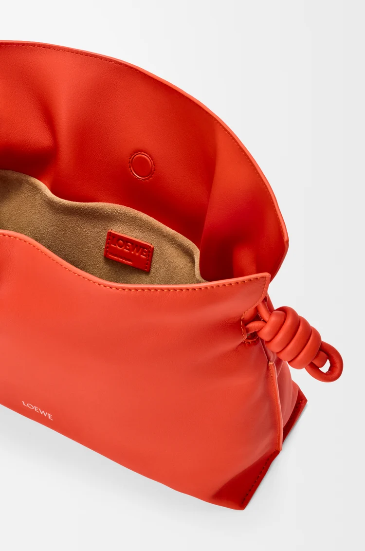 LOEWE Medium Flamenco clutch in nappa calfskin Sunrise Orange