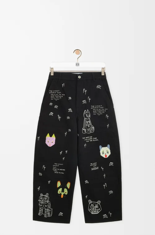LOEWE Pantalón en algodón Negro