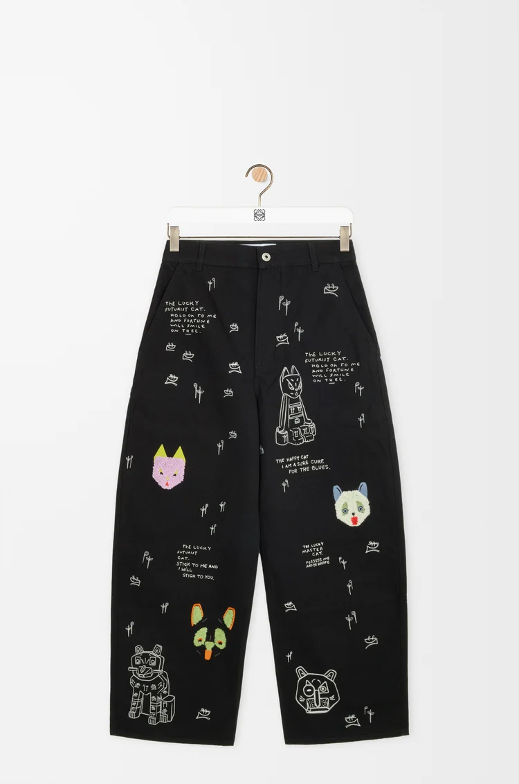 LOEWE Trousers in cotton Black