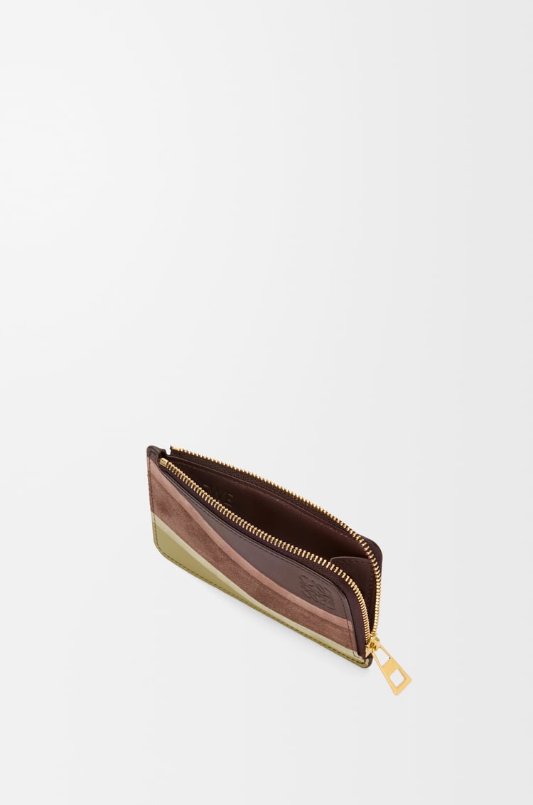 LOEWE Coin cardholder in nappa calfskin Chocolate/Light Moss