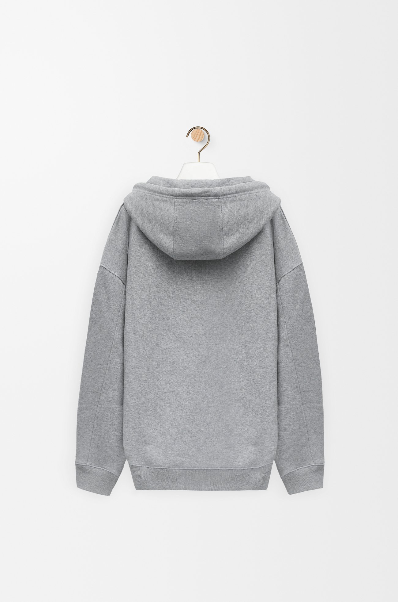 LOEWE Sweatshirt à capuche décontracté en coton Gris Chiné