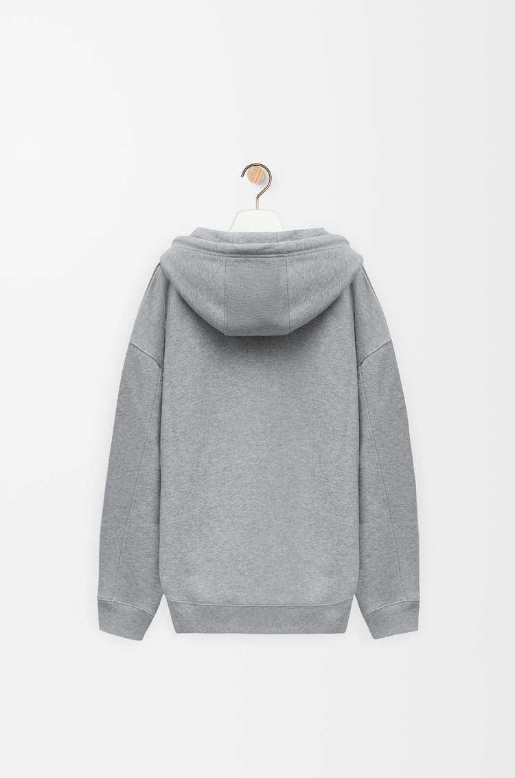 LOEWE Relaxed fit hoodie in cotton Grey Melange