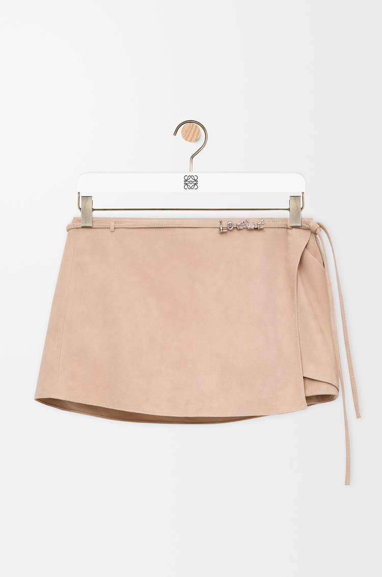 LOEWE Shorts in suede goatskin Sand